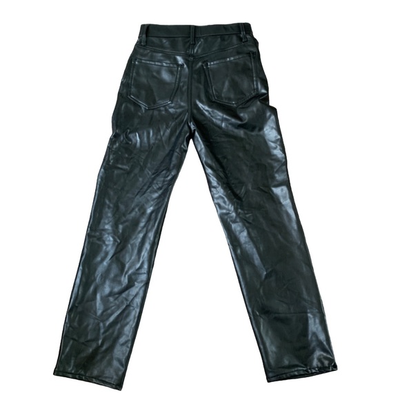 Abercrombie & Fitch Women's The Ankle Straight Ultra High Rise Leather Pants [S] - Picture 5 of 9
